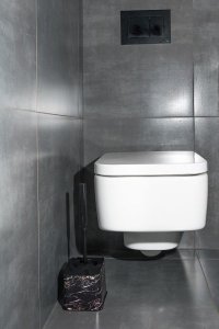 Ozer Szczotka toaletowa kwadratowa Marmur Czarny H:37cm 3