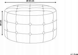 Beliani Puf boucle ⌀ 55 cm biały TAMPA 3