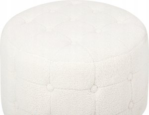 Beliani Puf boucle ⌀ 55 cm biały TAMPA 4