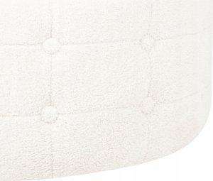 Beliani Puf boucle ⌀ 55 cm biały TAMPA 5