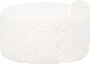 Beliani Puf boucle ⌀ 55 cm biały TAMPA 7