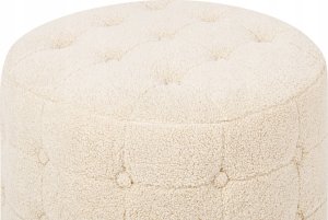 Beliani Puf boucle ⌀ 55 cm beżowy TAMPA 4