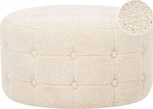 Beliani Puf boucle ⌀ 55 cm beżowy TAMPA 7
