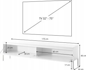 Selsey Szafka RTV Bemmi 175 cm Ciemnozielony 2