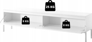 Selsey Szafka RTV Bemmi 175 cm Ciemnozielony 8