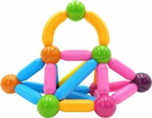 Woopie Magnetyczne Klocki Konstrukcyjne Edukacyjne Duże Grube 38 El. 3