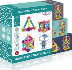 Woopie Magnetyczne Klocki Konstrukcyjne Edukacyjne Duże Grube 38 El. 6