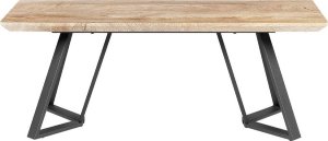 Beliani Ławka do jadalni jasne drewno z czarnym UPTON 3