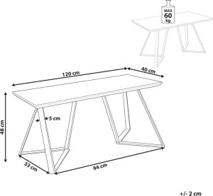 Beliani Ławka do jadalni jasne drewno z czarnym UPTON 6