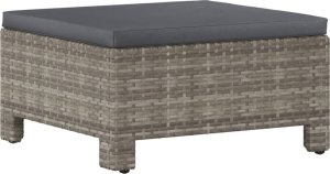 vidaXL vidaXL 5-cz. zestaw wypoczynkowy do ogrodu, poduszki, szary, rattan PE 6