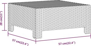 vidaXL vidaXL 5-cz. zestaw wypoczynkowy do ogrodu, poduszki, szary, rattan PE 9