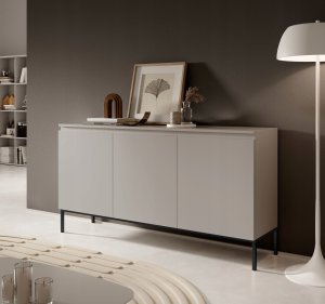 Selsey Komoda trzydrzwiowa Bemmi 150 cm Beżowy 2