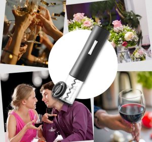 Braders Korkociąg Elektryczny Otwieracz Wina LED na baterie czarny Braders 13