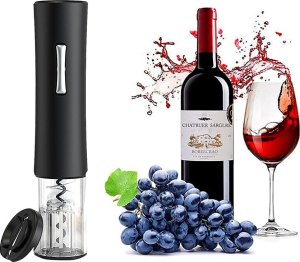 Braders Korkociąg Elektryczny Otwieracz Wina LED na baterie czarny Braders 5