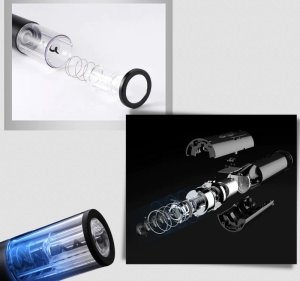 Braders Korkociąg Elektryczny Otwieracz Wina LED na baterie czarny Braders 9