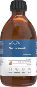 TRITON Vitaler's Tran norweski Omega-3 1200 mg smak pomarańczowy - 250 ml 1