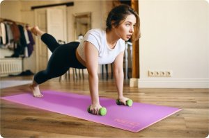 Triton NeoSport Mata do ćwiczeń 173 x 61 x 0,6 cm  - 19203 fioletowo-różowa 2