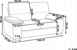 Beliani Sofa 2-osobowa złoty brąz VOGAR 4