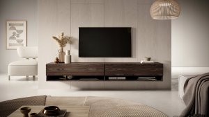 Selsey Szafka RTV Mirrgo 200 cm Orzech 6