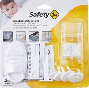 Safety 1st SAFETY 1ST Essential Safety Kit (4 corner cushions+4 euro outlet plugs and 2 removal keys+4 drawer locks+1 flexible latch), 3202002200 1