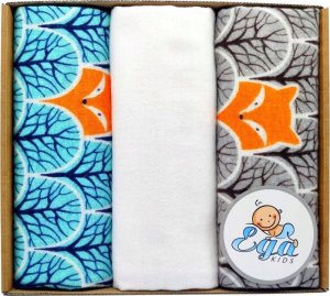 EgaKids EGAKIDS flannel wraps, 0m+, 70/80, 3 pcs., mix, 719 1