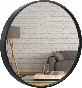 Sourcing MIRROR ROUND 60 CM FRAME MDF BLACK 1