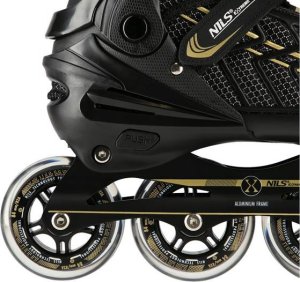 Nils Extreme NA1128 CZARNO-ZŁOTE ROZM. XL(43-45) ŁYŻWOROLKI NILS EXTREME 7