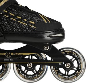 Nils Extreme NA1128 CZARNO-ZŁOTE ROZM. XL(43-45) ŁYŻWOROLKI NILS EXTREME 10