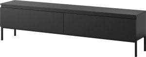 Selsey Szafka RTV Bemmi 175 cm czarna z czarnymi nogami 4