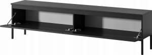 Selsey Szafka RTV Bemmi 175 cm czarna z czarnymi nogami 6