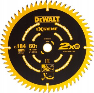 Dewalt Tarcza do drewna 184 x 16 x 60T (DT1670) 5