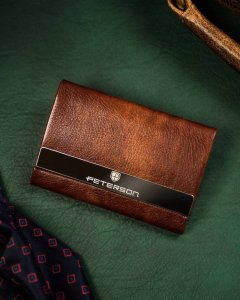 Peterson Klasyczny wizytownik ze skóry ekologicznej - Peterson NoSize 2