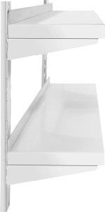 Royal Catering Półka ścienna wisząca gastronomiczna podwójna z regulacją STAL 100 x 30 cm Półka ścienna wisząca gastronomiczna podwójna z regulacją STAL 100 x 30 cm 3