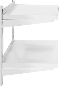 Royal Catering Półka ścienna wisząca gastronomiczna podwójna z regulacją STAL 80 x 40 cm Półka ścienna wisząca gastronomiczna podwójna z regulacją STAL 80 x 40 cm 3