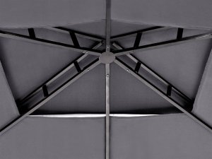 Beliani Pawilon ogrodowy 240 x 148 Szary NARO 3