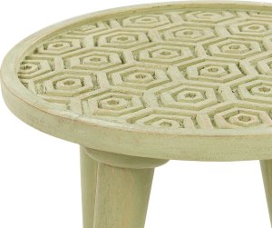 Beliani Zestaw 2 stolików pomocniczych z drewna mango zielony MAHARO 3