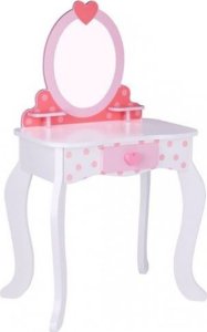 Tooky Toy TOOKY TOY Drewniana Toaletka Różowa z Krzesełkiem 3