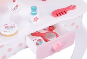 Tooky Toy TOOKY TOY Drewniana Toaletka Różowa z Krzesełkiem 5