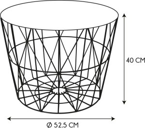 Intesi INTESI STOLIK/ KOSZ AWINION BEŻOWY CIEMNY 2