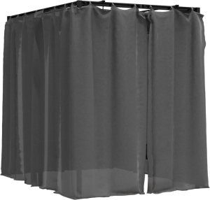 vidaXL 2-osobowy leżak z zasłonami i zadaszeniem, antracytowy 6