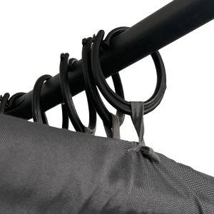 vidaXL 2-osobowy leżak z zasłonami i zadaszeniem, antracytowy 8