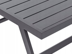 Beliani Duży zestaw wypoczynkowy dla 5 osób Uniwersalny Aluminium Szary COCCORINO 12