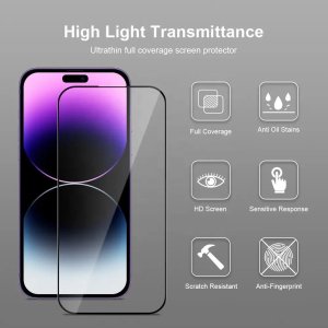 Braders Szkło Hartowane Full Glue Easy-Stick Braders do iPhone 13 Pro Max / 14 Plus Czarny 6
