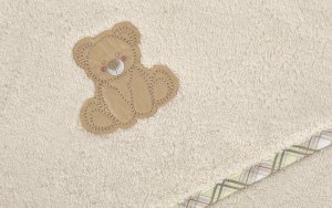 Vossen Ręcznik dziecięcy z kapturkiem 100x100 cm Teddy 103 Ecru 4