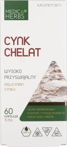 Medica Herbs Medica Herbs Cynk Chelat 15 mg - 60 kapsułek 1