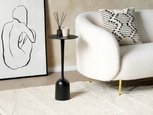 Beliani Stolik pomocniczy metalowy czarny SELWYN 6