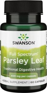 Swanson Swanson - Full Spectrum Parsley Leaf, Liść Pietruszki, 400mg, 60 kapsułek 1
