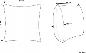Beliani Zestaw 2 poduszek Welur Musztardowy MARULA 3