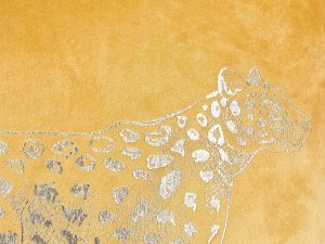 Beliani Zestaw 2 poduszek Welur Musztardowy MARULA 7