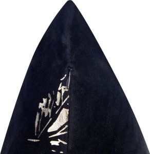 Beliani 2 welurowe poduszki dekoracyjne w liście 45 x 45 cm czarne GOLDENROD 5